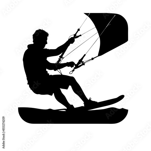 kite surfer silhouette