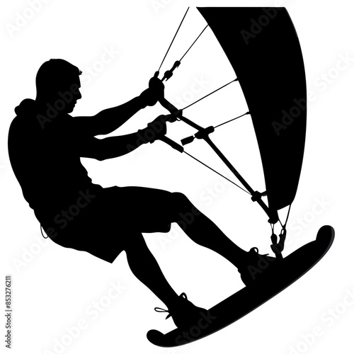 kite surfer silhouette