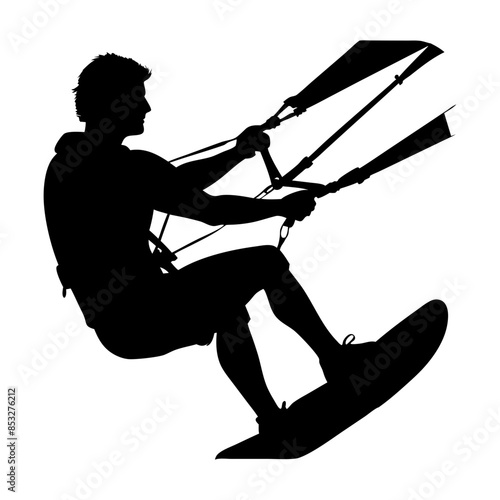 kite surfer silhouette