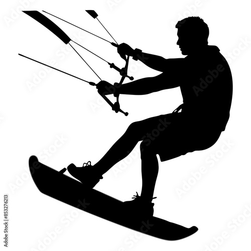 kite surfer silhouette