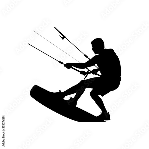 kite surfer silhouette