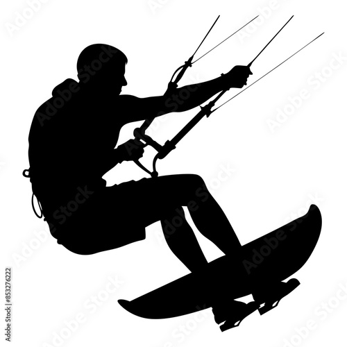 kite surfer silhouette