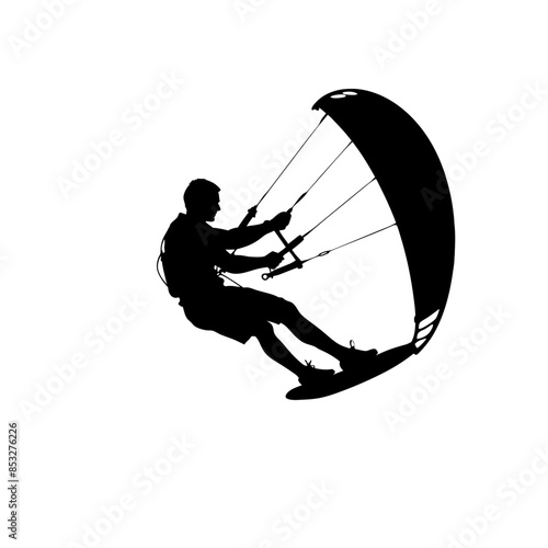 kite surfer silhouette