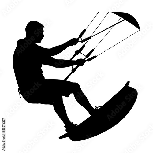 kite surfer silhouette