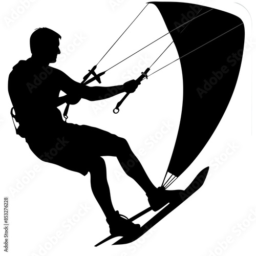 kite surfer silhouette