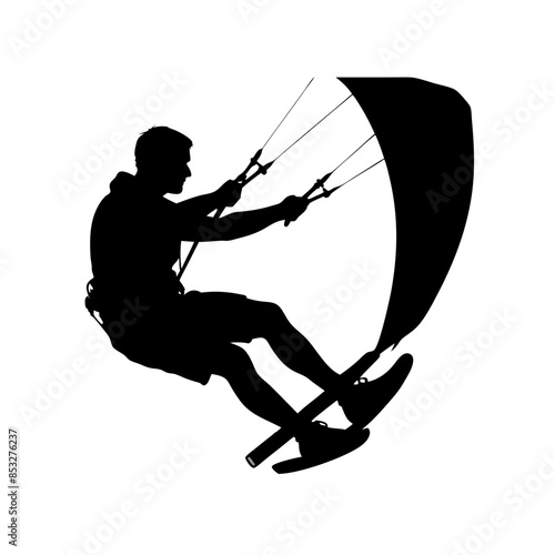 kite surfer silhouette