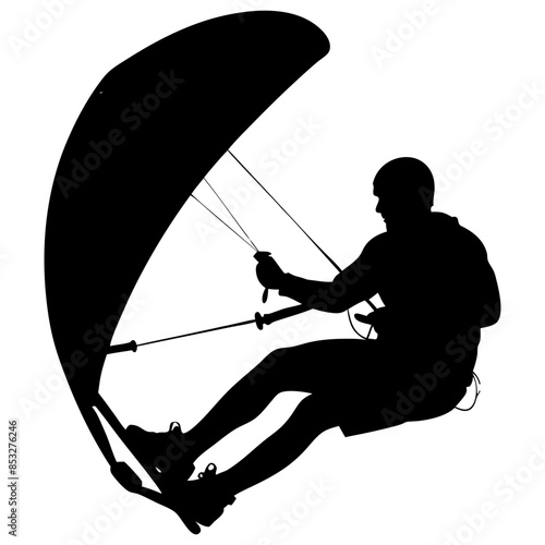 kite surfer silhouette