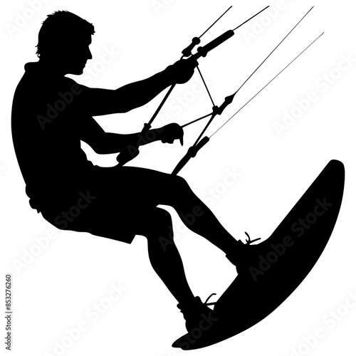 kite surfer silhouette