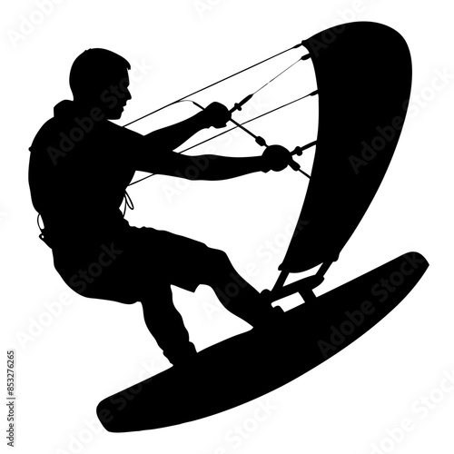 kite surfer silhouette
