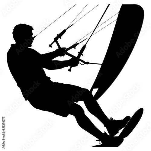 kite surfer silhouette