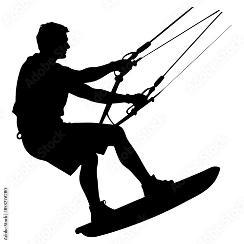 kite surfer silhouette
