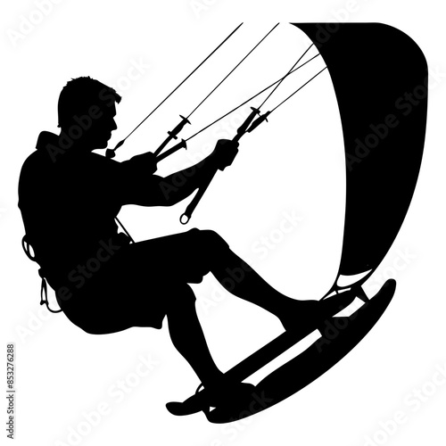 kite surfer silhouette