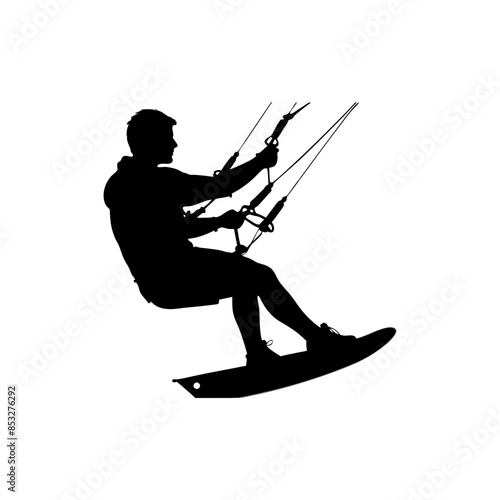 kite surfer silhouette