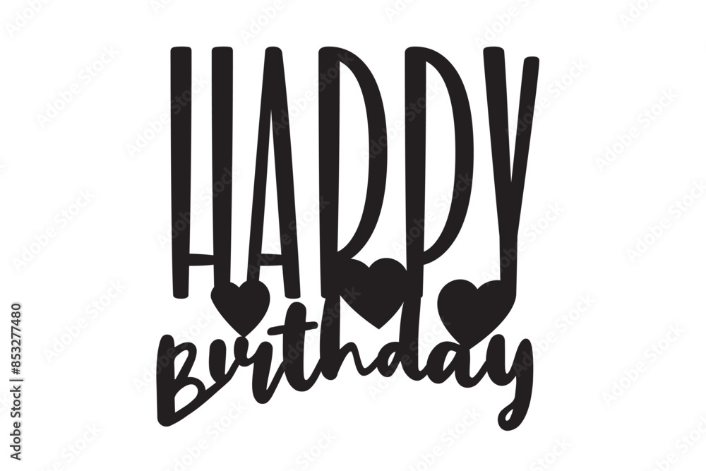 Happy Birthday Cake Topper Svg Bundle Happy Birthday Cake Topper Cut