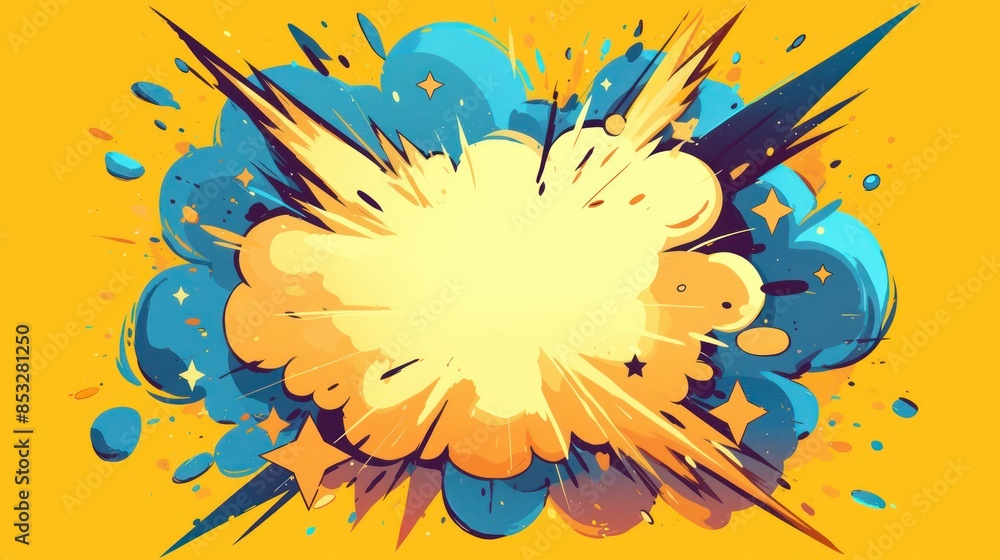 Abstract Comic Art Bursting Pop Speech Bubble Background Abstract Comic Art Bursting Pop Speech Bubble Background