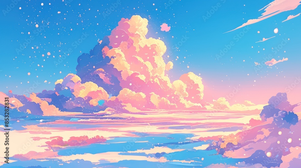 Cute Colorful and Fantastic Clouds Background Cute Colorful and Fantastic Clouds Background