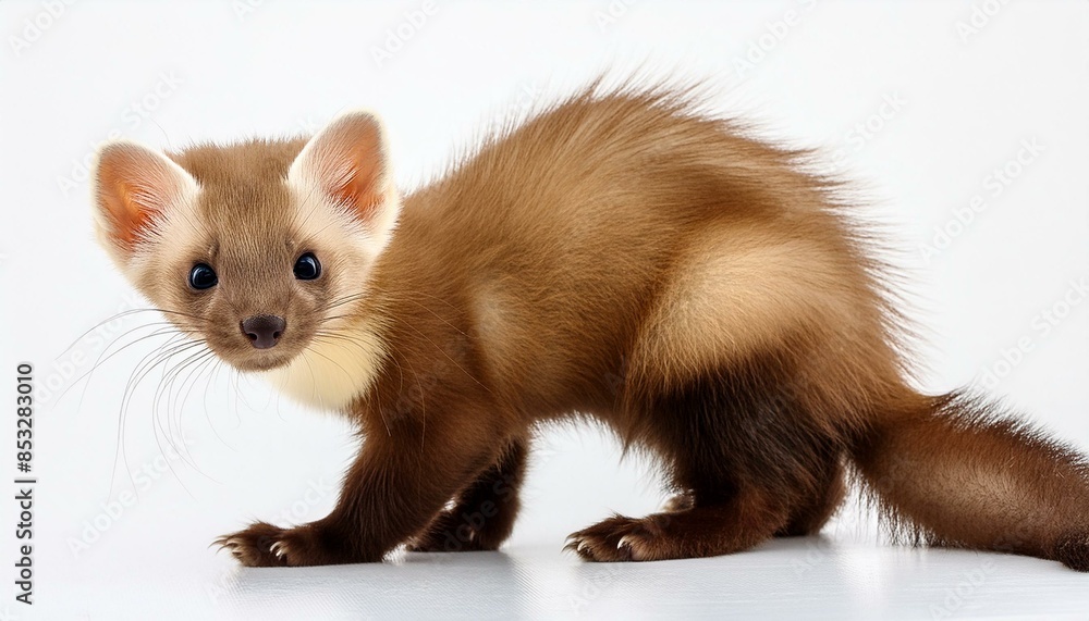 marten on white background marten on white background