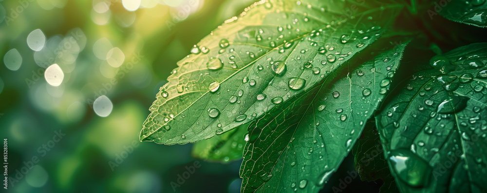 Abstract closeup view of the green foliage. Banner and background concept. Abstract closeup view of the green foliage. Banner and background concept.