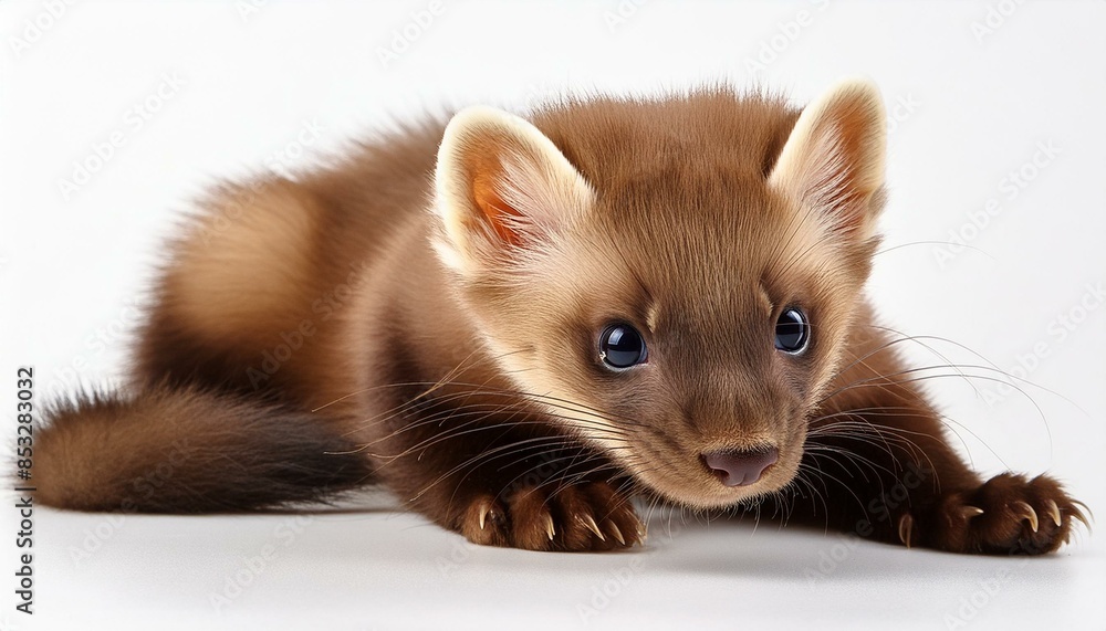 Obraz premium marten on white background