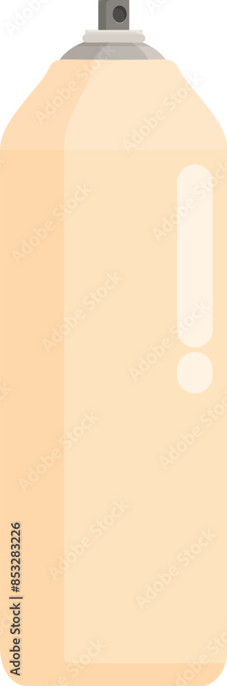 Beige spray paint can standing up is depicted in this illustration Beige spray paint can standing up is depicted in this illustration