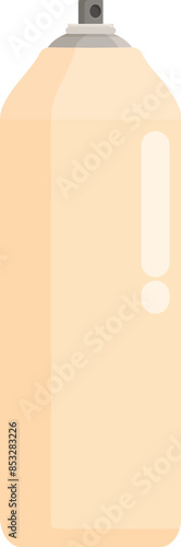 Beige spray paint can standing up is depicted in this illustration