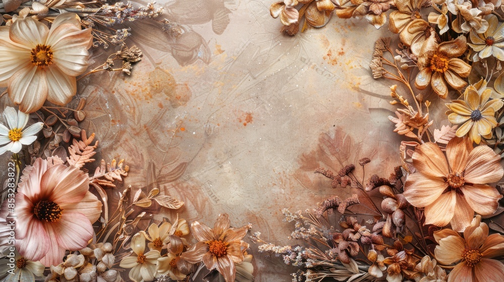 Fototapeta premium Natural colored Boho Background