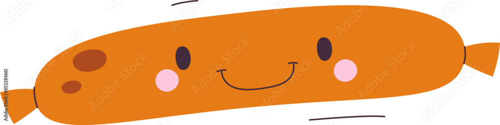 Obraz premium Sausage Cartoon Character