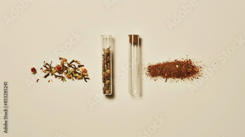 Wallpaper Mural test tube with dried burnet spice Torontodigital.ca