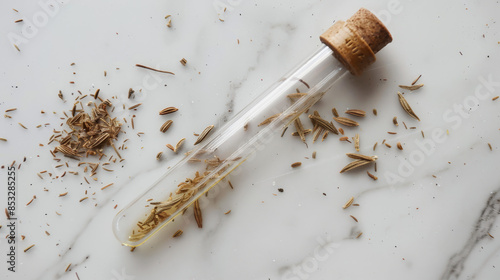 Wallpaper Mural test tube with dried caraway spic Torontodigital.ca