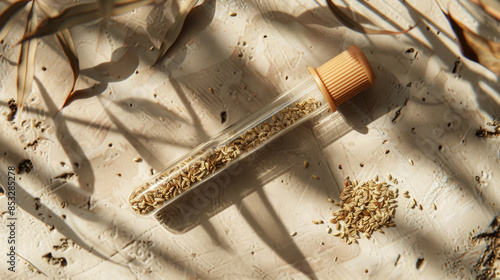 Wallpaper Mural test tube with dried caraway spic Torontodigital.ca