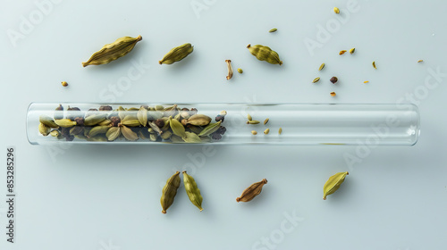 Wallpaper Mural test tube with dried cardamom spice Torontodigital.ca