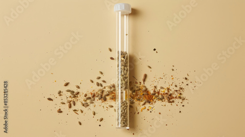 Wallpaper Mural test tube with dried celery seed spice Torontodigital.ca