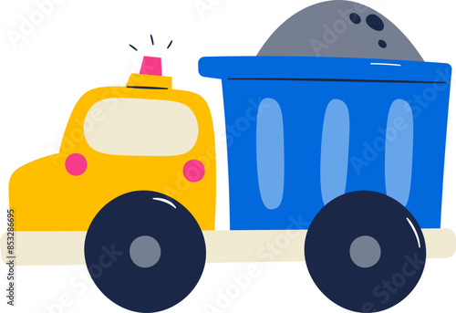 Dump Truck Cartoon Vehicle
