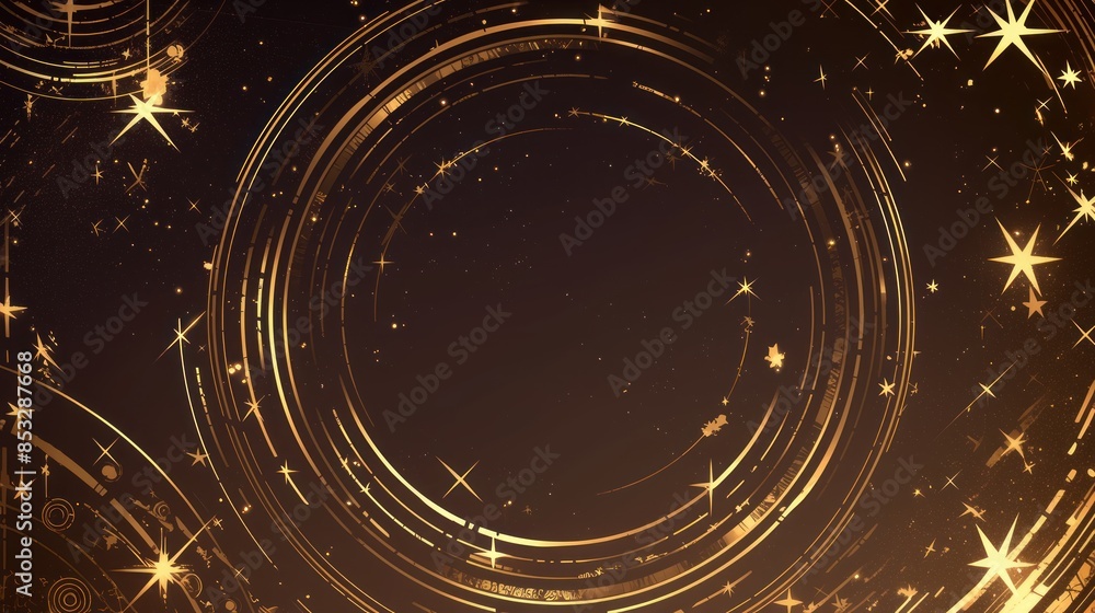 Obraz premium Glitter Concentrated Line Frame Background