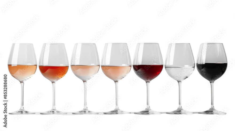 Wine glasses on white background Wine glasses on white background