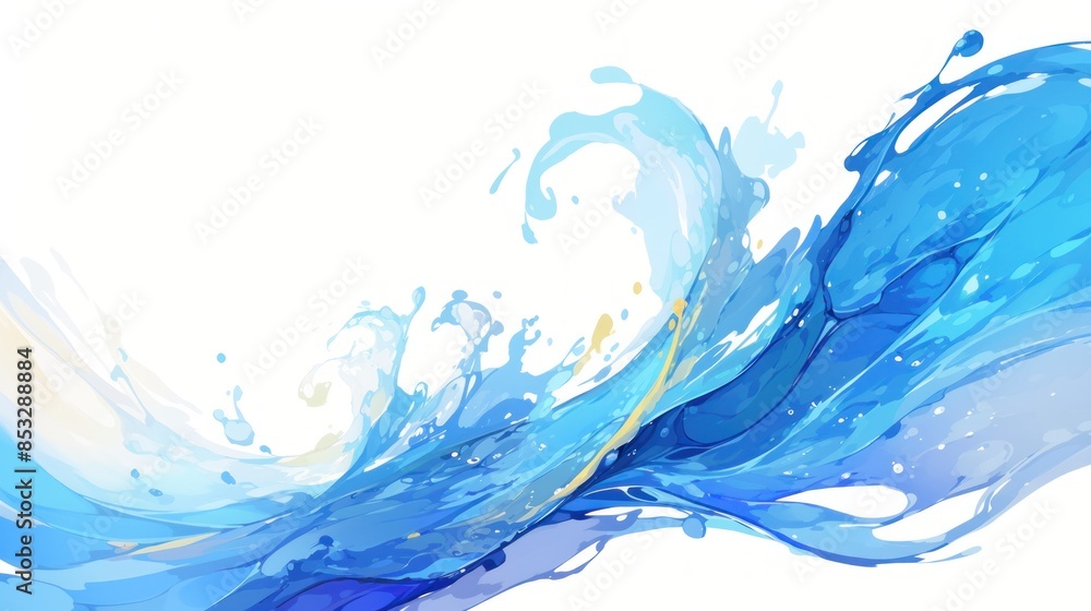 Fototapeta premium Vibrant Water Splashes from Colored Liquid