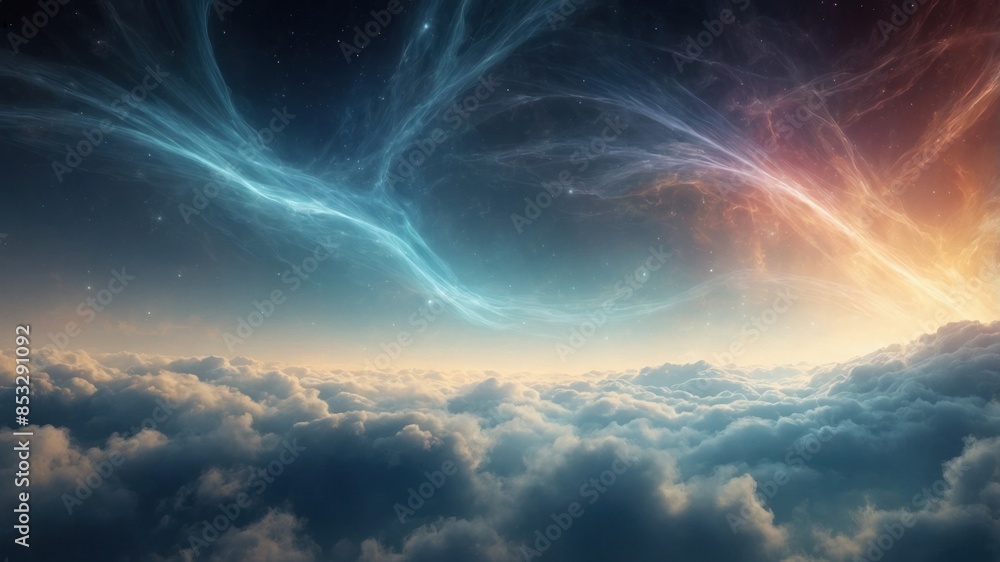 Beautiful wallpaper clouds between space Beautiful wallpaper clouds between space
