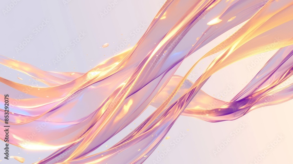 Shining Golden Light on Pastel Flow Background Shining Golden Light on Pastel Flow Background
