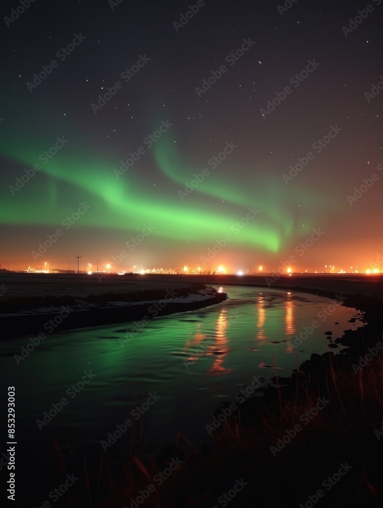 Aurora borealis - a breathtaking natural phenomenon, illuminating the night sky with vibrant colors and ethereal light, captivating viewers and inspiring awe with its celestial beauty Aurora borealis - a breathtaking natural phenomenon, illuminating the night sky with vibrant colors and ethereal light, captivating viewers and inspiring awe with its celestial beauty