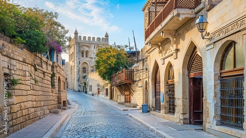 Historical old city of the capital of Azerbaijan 