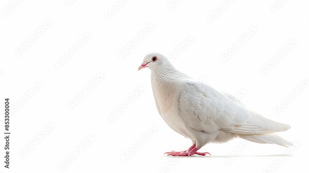 White dove pigeon bird isolated on white wallpaper background
White dove pigeon bird isolated on white wallpaper background