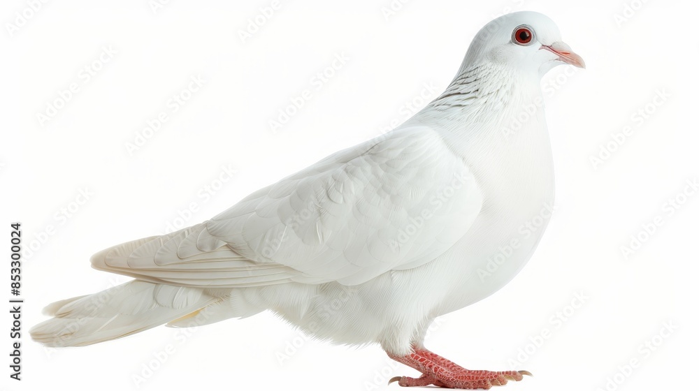 White dove pigeon bird isolated on white wallpaper background
White dove pigeon bird isolated on white wallpaper background