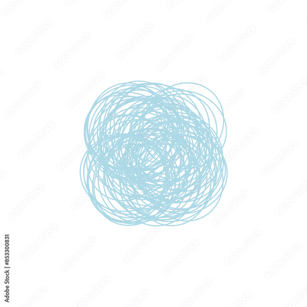 An abstract grunge scribble circular shape outline design element. An abstract grunge scribble circular shape outline design element.
