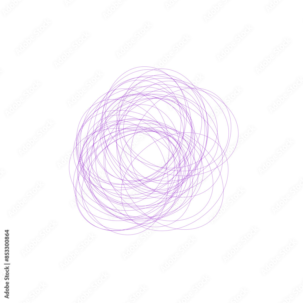 An abstract grunge scribble circular shape outline design element. An abstract grunge scribble circular shape outline design element.