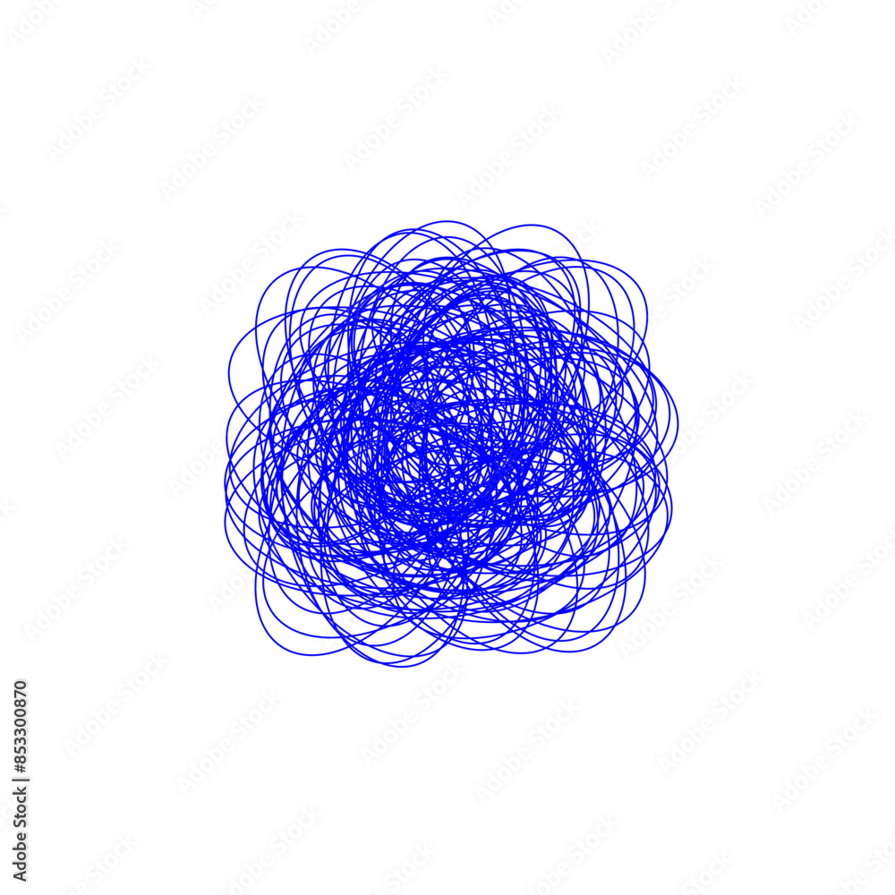 An abstract grunge scribble circular shape outline design element. An abstract grunge scribble circular shape outline design element.