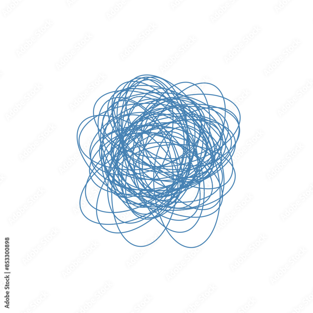 An abstract grunge scribble circular shape outline design element. An abstract grunge scribble circular shape outline design element.