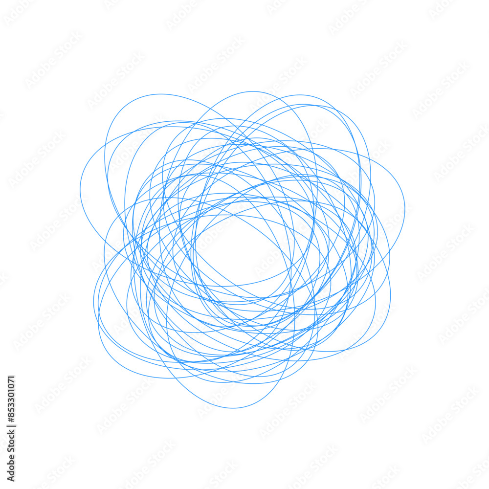 An abstract grunge scribble circular shape outline design element. An abstract grunge scribble circular shape outline design element.