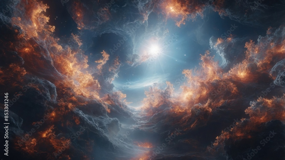 Beautiful wallpaper unearthly skyline of space Beautiful wallpaper unearthly skyline of space