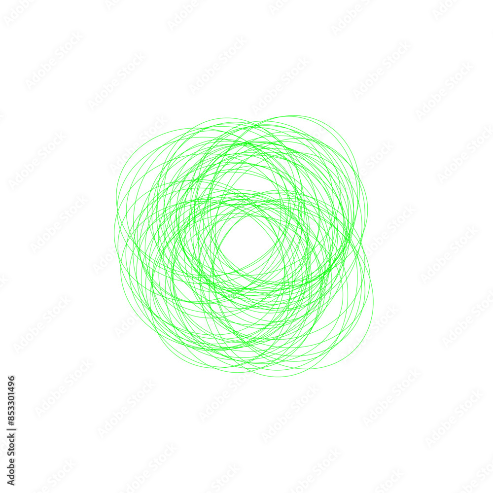 An abstract grunge scribble circular shape outline design element. An abstract grunge scribble circular shape outline design element.