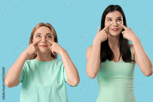 Beautiful happy women doing...